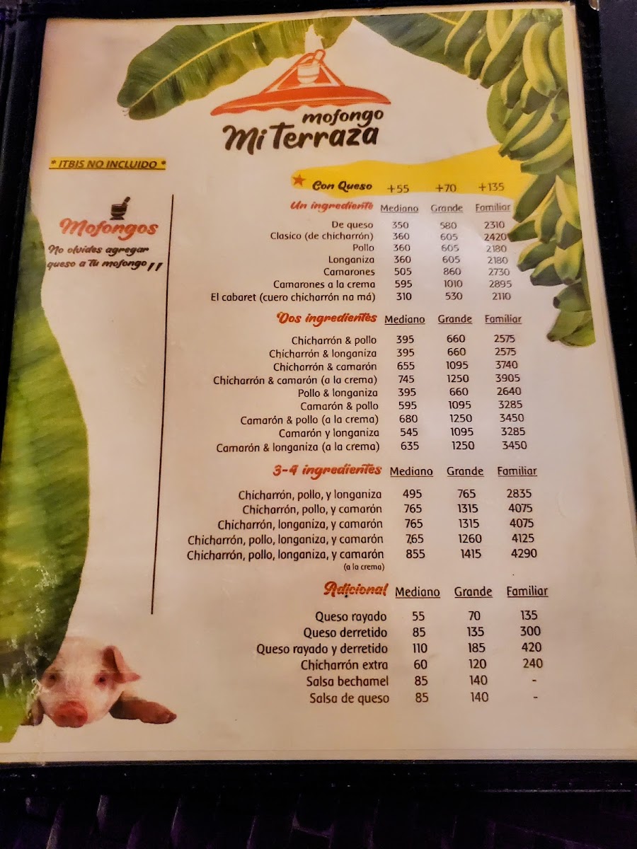 Menu Mofongo Mi Terraza - El Original-1